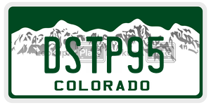 DSTP95  license plate in CO