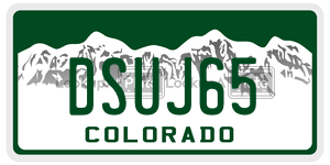 DSUJ65  license plate in CO