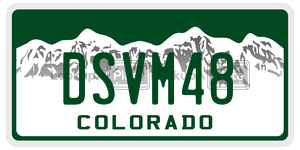 DSVM48 license plate in Colorado