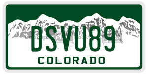 DSVU89  license plate in CO