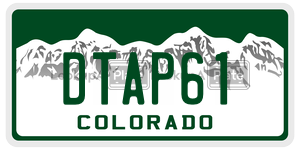DTAP61  license plate in CO