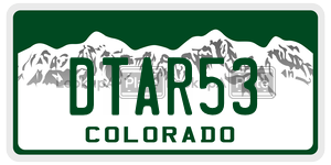 DTAR53  license plate in CO