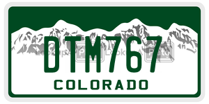 DTM767  license plate in CO