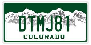DTMJ81  license plate in CO
