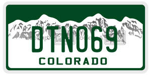 DTNO69  license plate in CO
