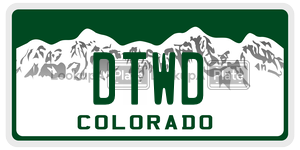 DTWD  license plate in CO