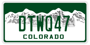 DTWQ47  license plate in CO