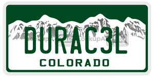 DURAC3L  license plate in CO