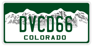 DVCD66  license plate in CO