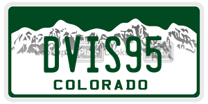 DVIS95  license plate in CO