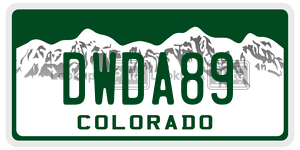 DWDA89  license plate in CO