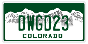 DWGD23  license plate in CO