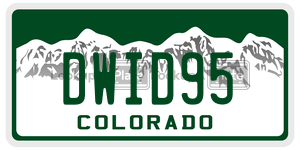 DWID95  license plate in CO