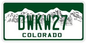 DWKW27  license plate in CO
