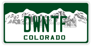 DWNTF  license plate in CO