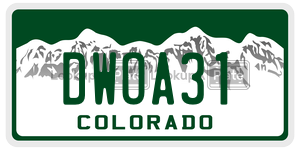 DWOA31  license plate in CO