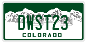 DWST23  license plate in CO