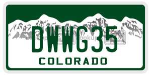 DWWG35  license plate in CO