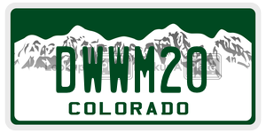 DWWM20  license plate in CO