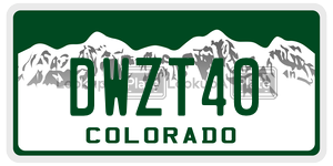 DWZT40  license plate in CO