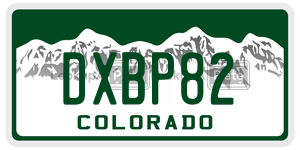 DXBP82  license plate in CO