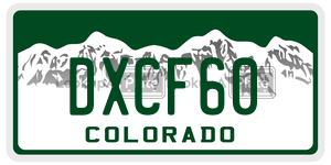 DXCF60  license plate in CO