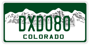 DXDO80  license plate in CO