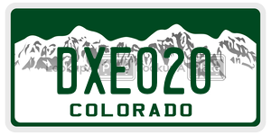 DXEO20  license plate in CO