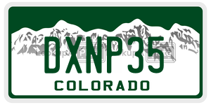 DXNP35 license plate in Colorado