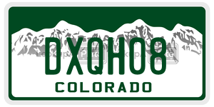 DXQH08  license plate in CO