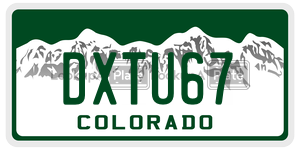 DXTU67  license plate in CO