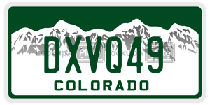 DXVQ49  license plate in CO