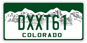 DXXT61  license plate in CO