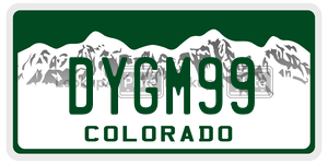 DYGM99  license plate in CO