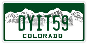 DYIT59  license plate in CO