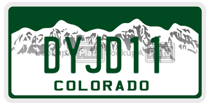 DYJD11  license plate in CO