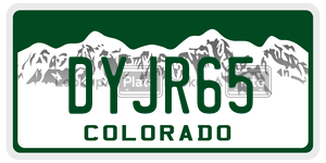 DYJR65  license plate in CO