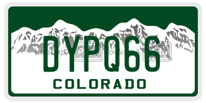 DYPQ66  license plate in CO
