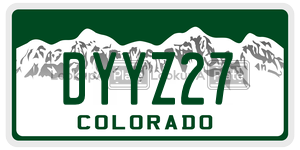 DYYZ27  license plate in CO