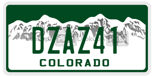 DZAZ41  license plate in CO