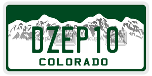 DZEP10  license plate in CO