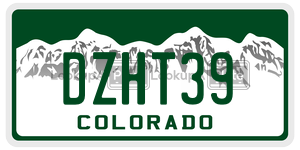DZHT39  license plate in CO