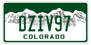 DZIV97  license plate in CO