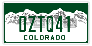 DZTQ41  license plate in CO