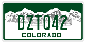 DZTQ42  license plate in CO