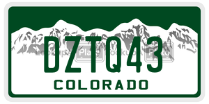DZTQ43  license plate in CO