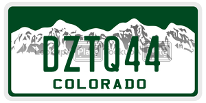 DZTQ44  license plate in CO