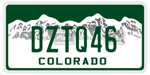 DZTQ46  license plate in CO