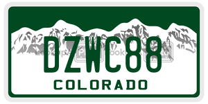 DZWC88  license plate in CO