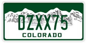 DZXX75  license plate in CO